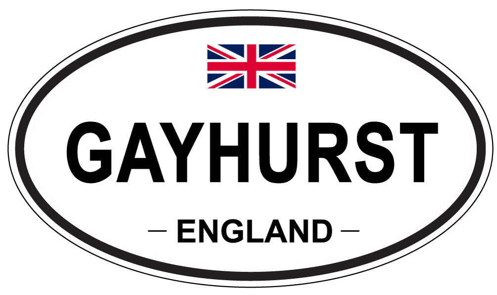 GAYHURST, ENGLAND - Oval Sticker