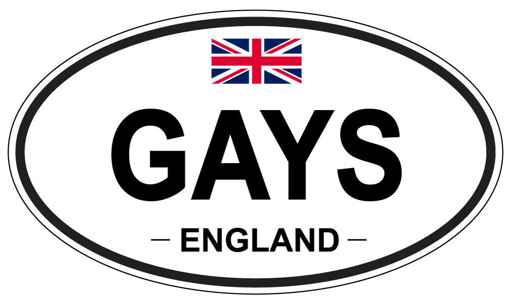 GAYS, ENGLAND - Oval Sticker