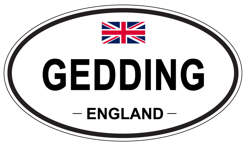 GEDDING, ENGLAND - Oval Sticker