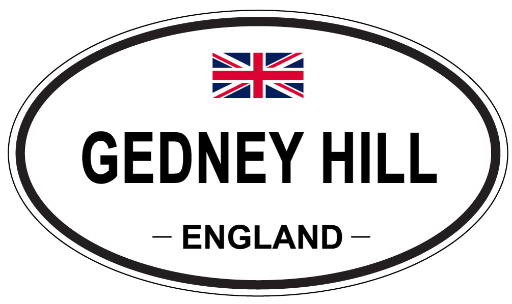 GEDNEY HILL, ENGLAND - Oval Sticker