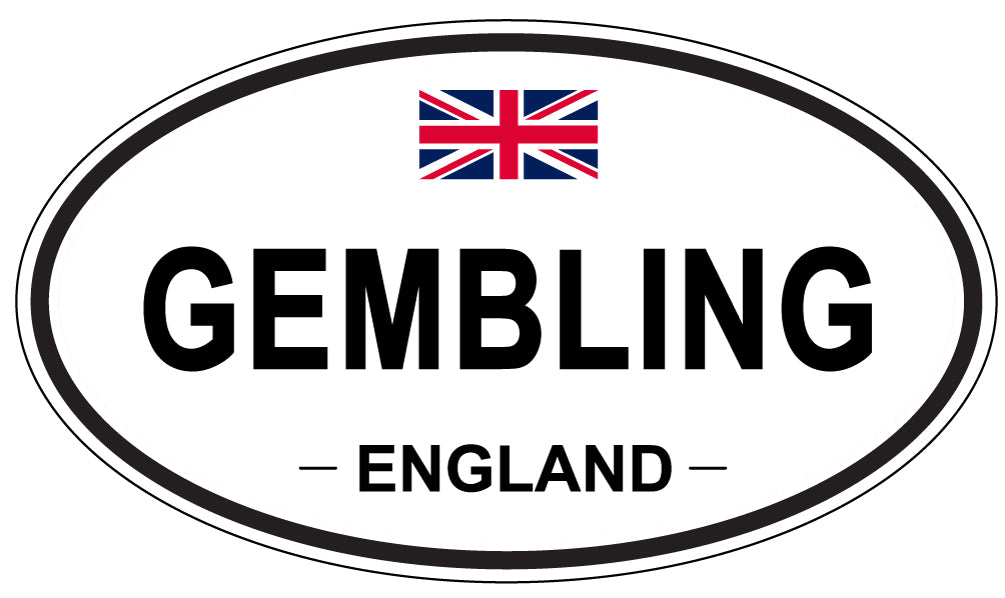 GEMBLING, ENGLAND - Oval Sticker