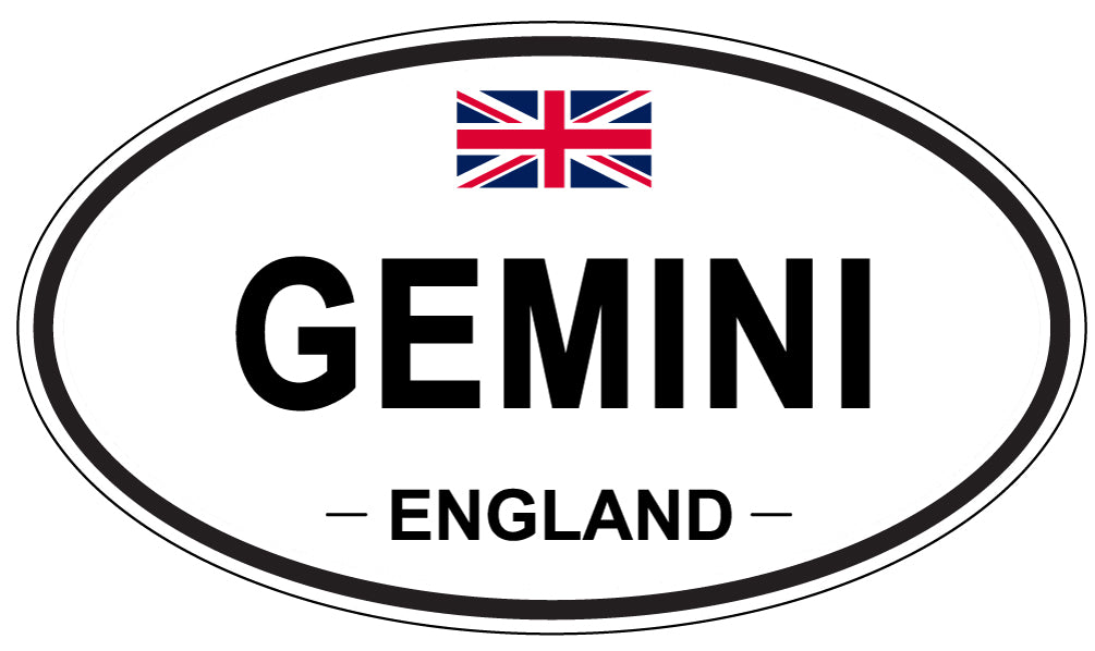 GEMINI, England - Oval Magnet