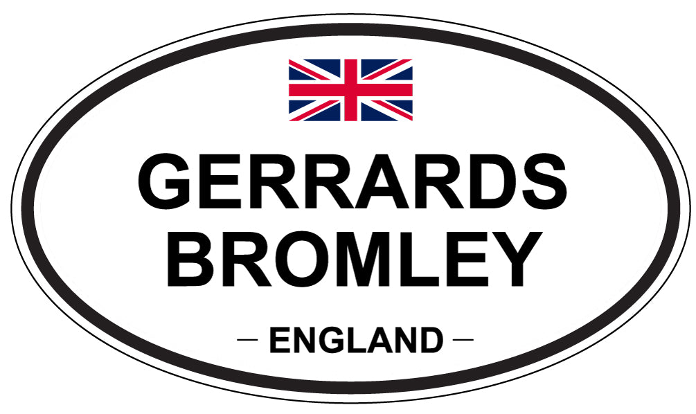 GERRARDS BROMLEY, ENGLAND - Oval Sticker