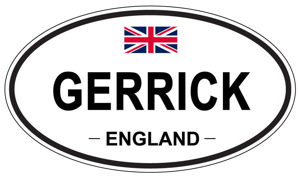 GERRICK, ENGLAND - Oval Sticker