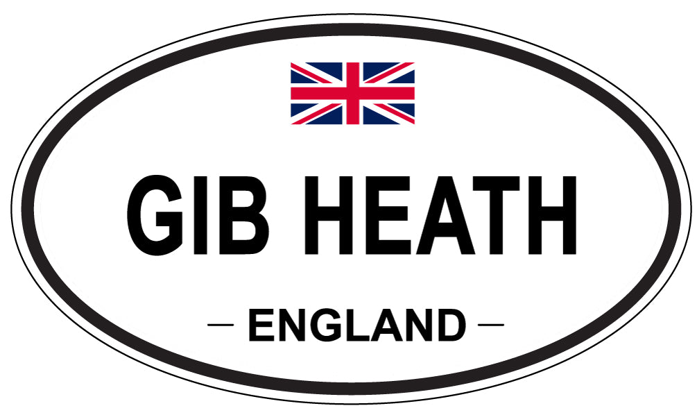 GIB HEATH, ENGLAND - Oval Sticker