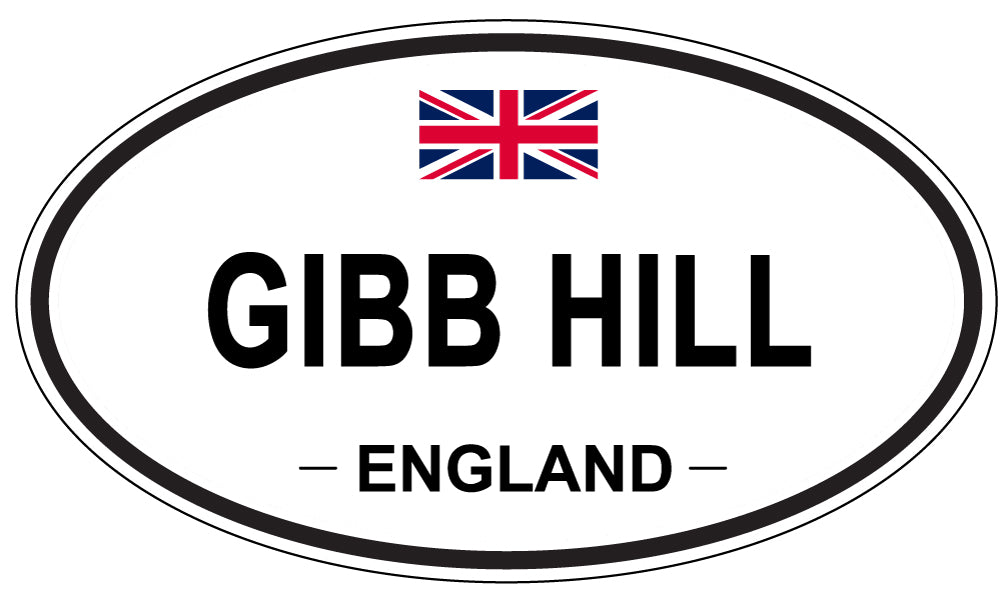 GIBB HILL, ENGLAND - Oval Sticker