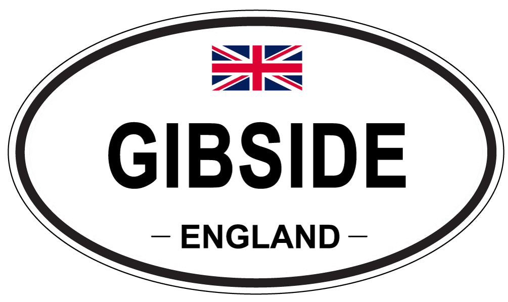 GIBSIDE, ENGLAND - Oval Sticker