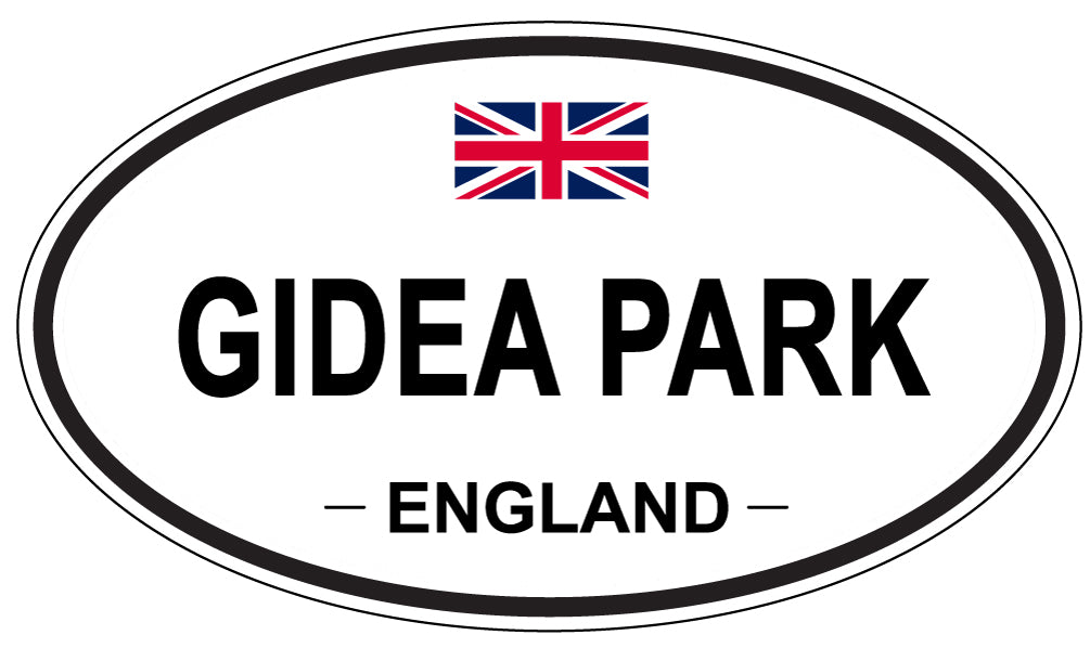GIDEA PARK, ENGLAND - Oval Sticker