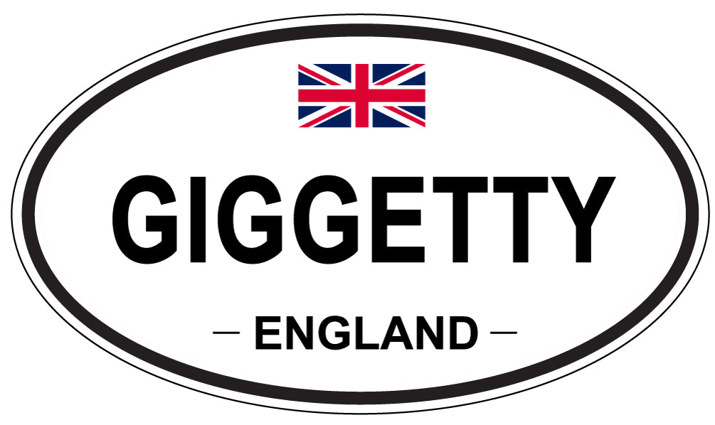 GIGGETTY, ENGLAND - Oval Sticker