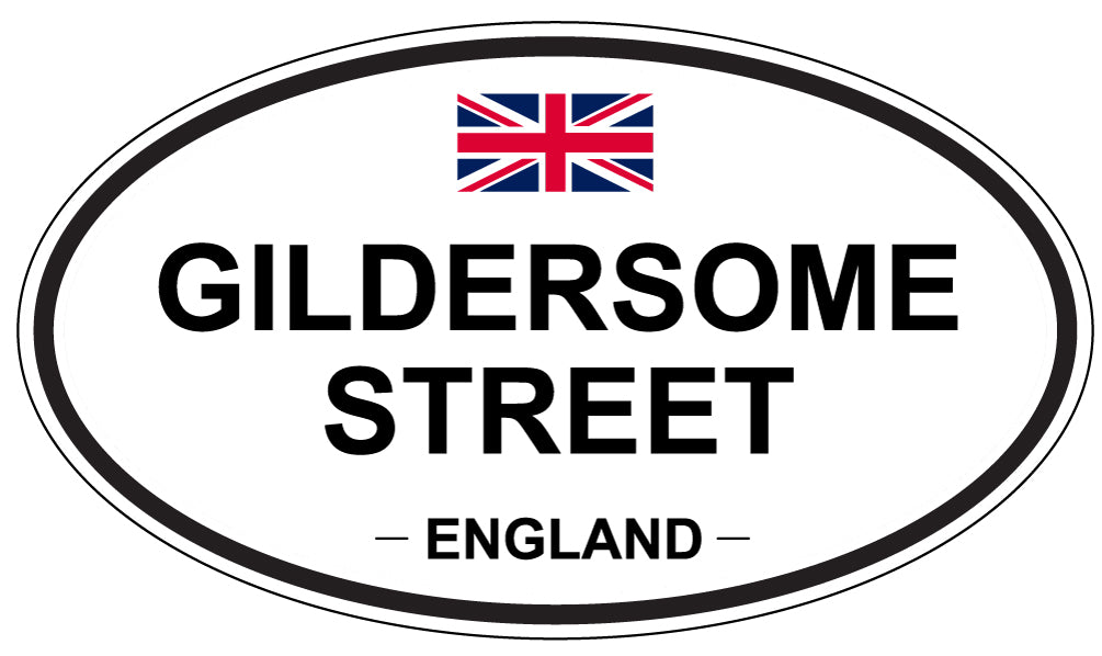 GILDERSOME STREET, ENGLAND - Oval Sticker