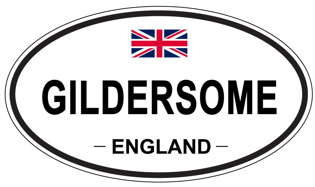 GILDERSOME, ENGLAND - Oval Sticker