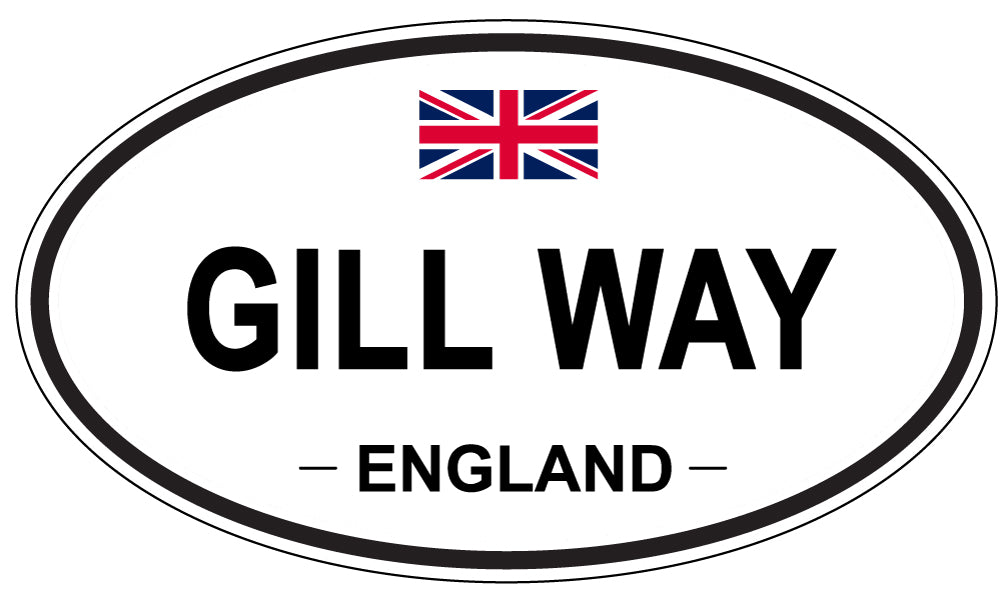 GILL WAY, ENGLAND - Oval Sticker
