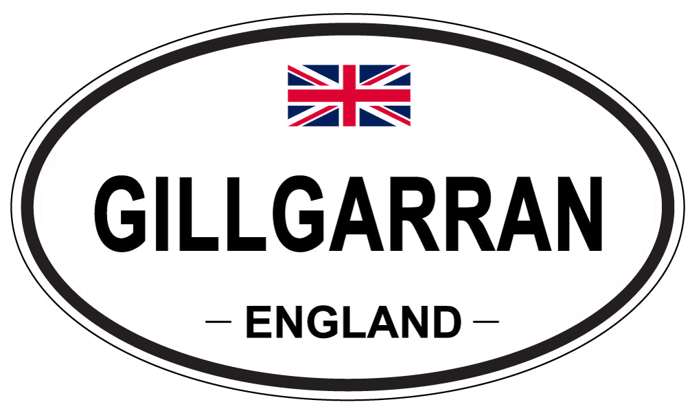 GILLGARRAN, ENGLAND - Oval Sticker