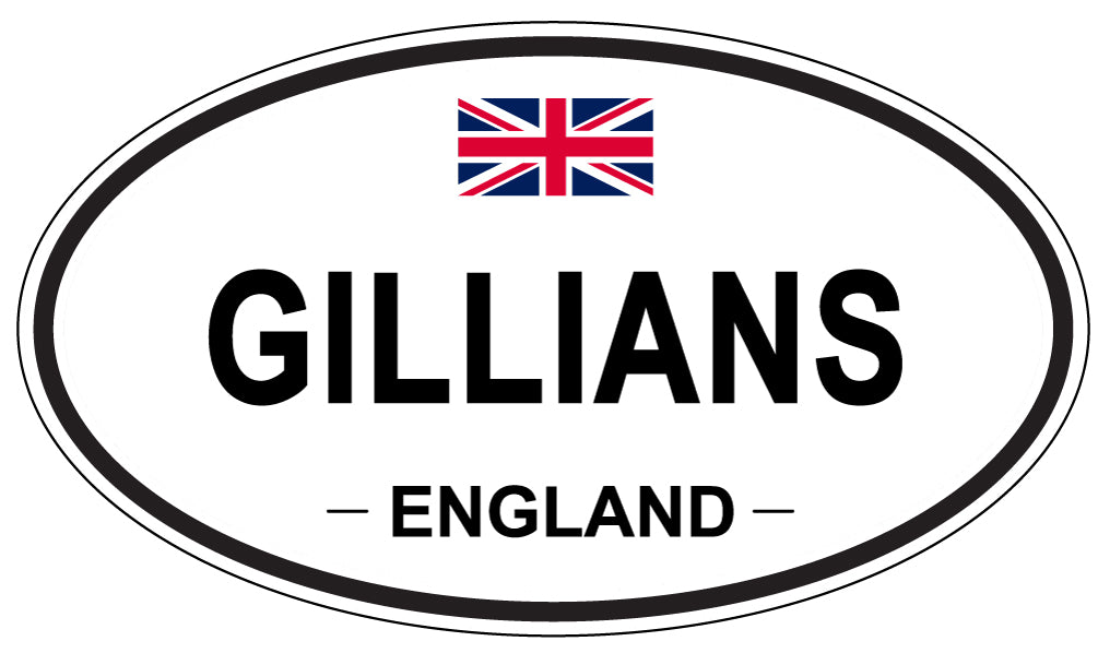 GILLIANS, ENGLAND - Oval Sticker