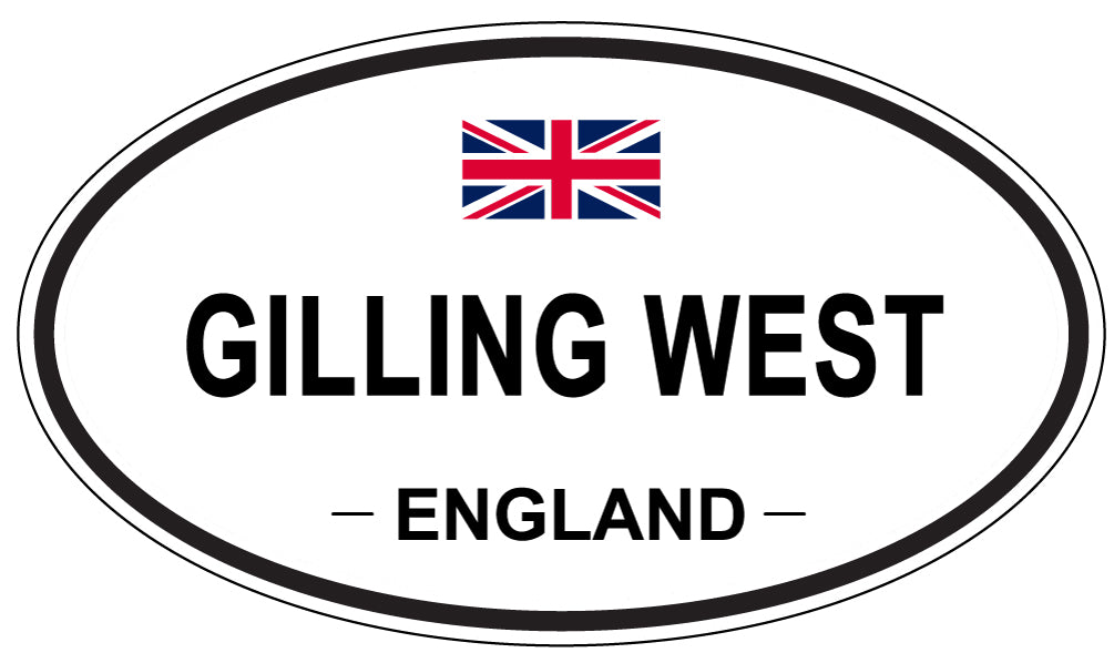 GILLING WEST, ENGLAND - Oval Sticker