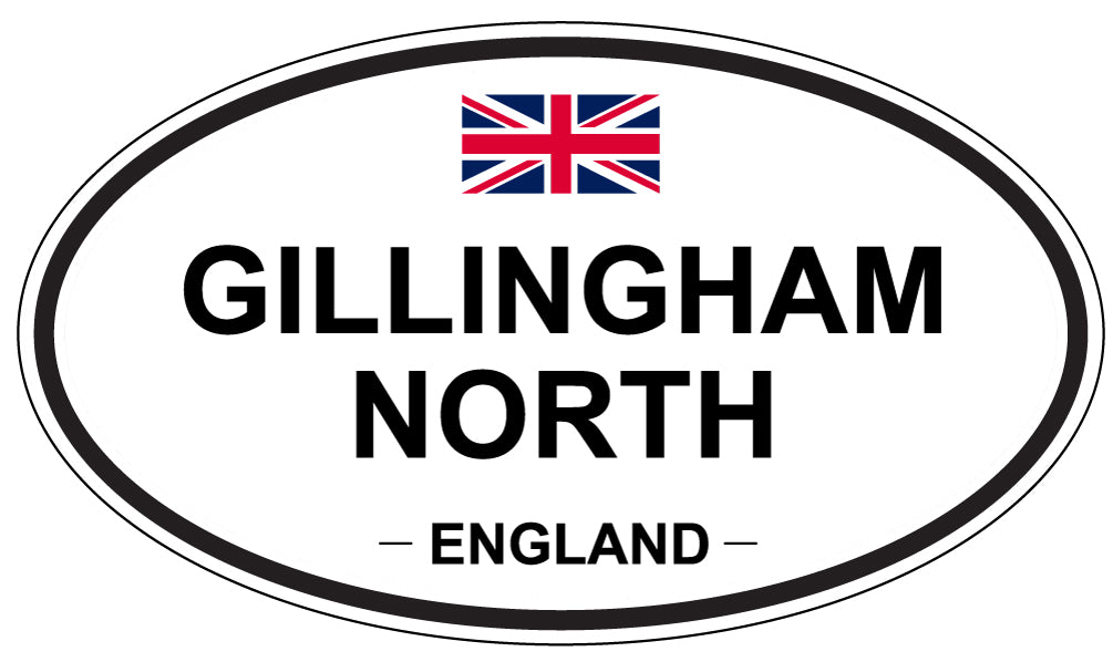 GILLINGHAM NORTH, ENGLAND - Oval Sticker