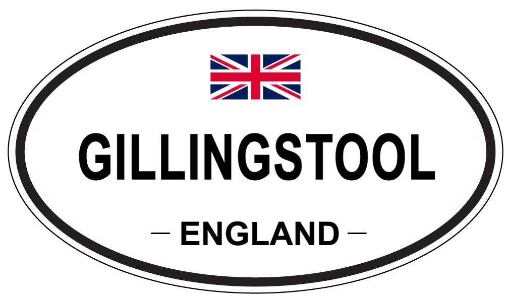 GILLINGSTOOL, ENGLAND - Oval Sticker