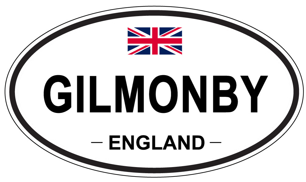 GILMONBY, ENGLAND - Oval Sticker