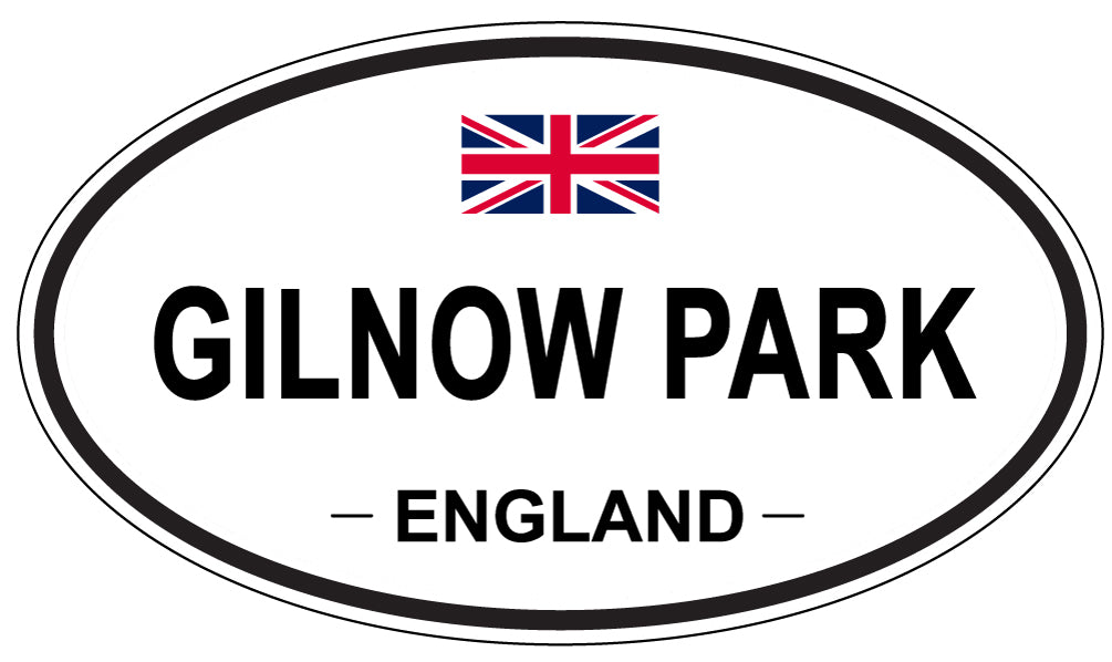 GILNOW PARK, ENGLAND - Oval Sticker