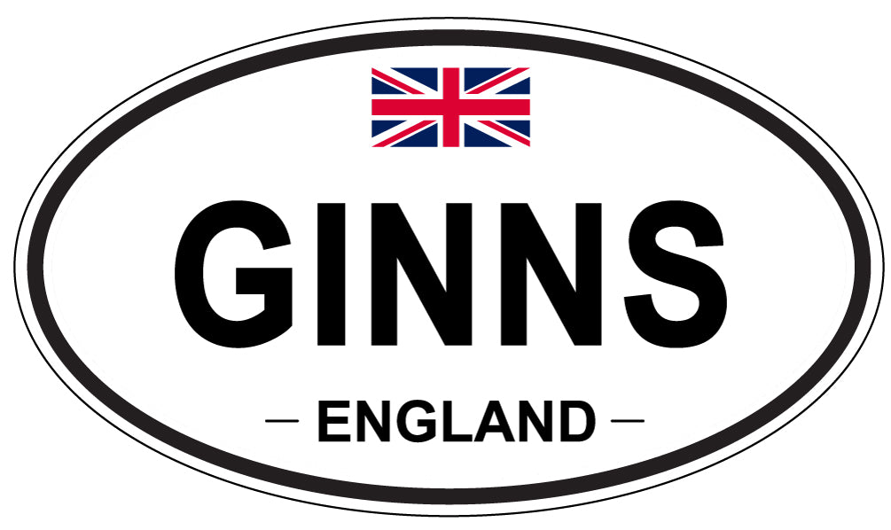 GINNS, England - Oval Magnet