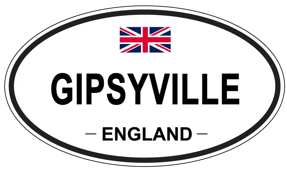 GIPSYVILLE, ENGLAND - Oval Sticker