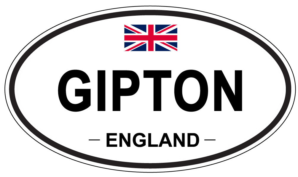 GIPTON, ENGLAND - Oval Sticker