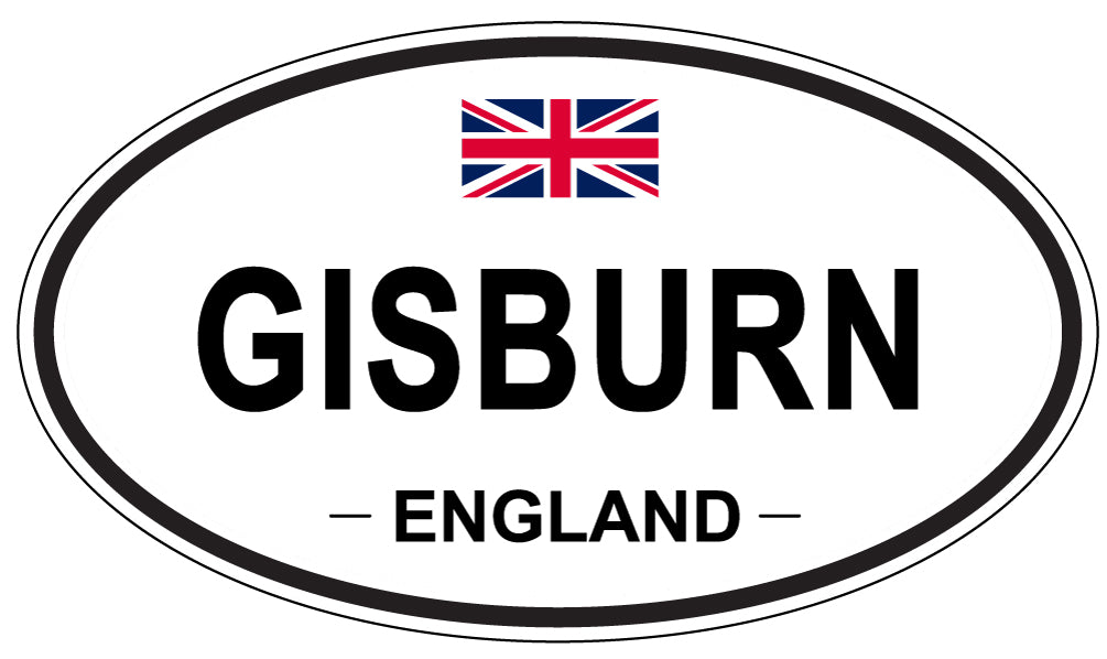 GISBURN, ENGLAND - Oval Sticker