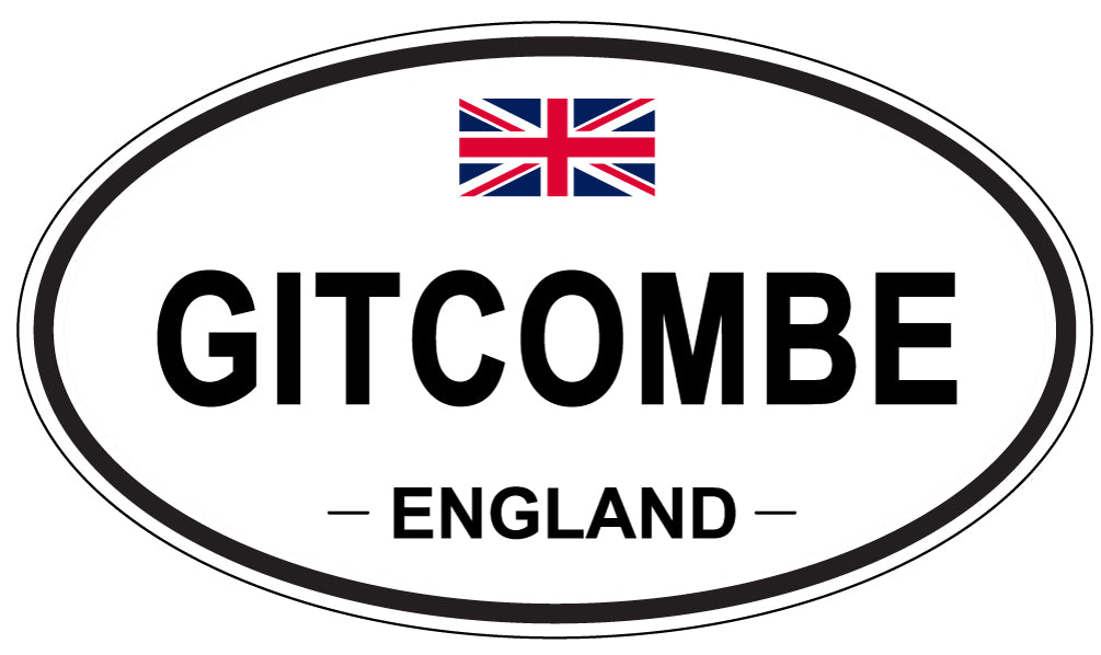 GITCOMBE, ENGLAND - Oval Sticker