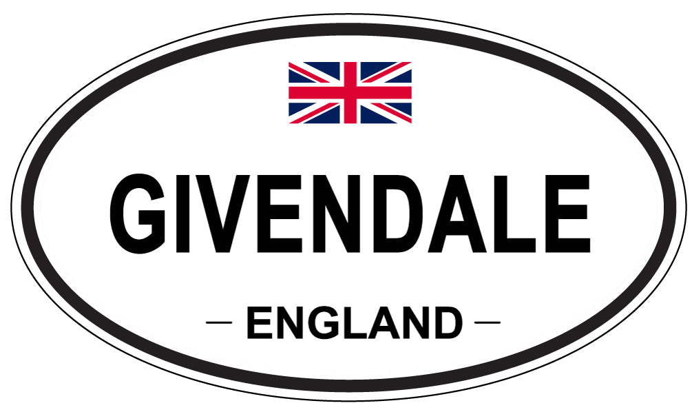 GIVENDALE, ENGLAND - Oval Sticker