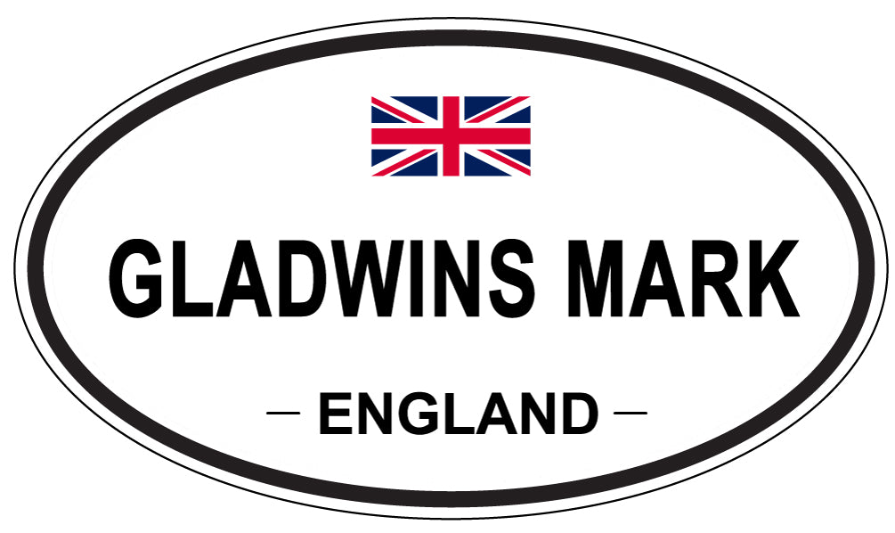 GLADWINS MARK, ENGLAND - Oval Sticker