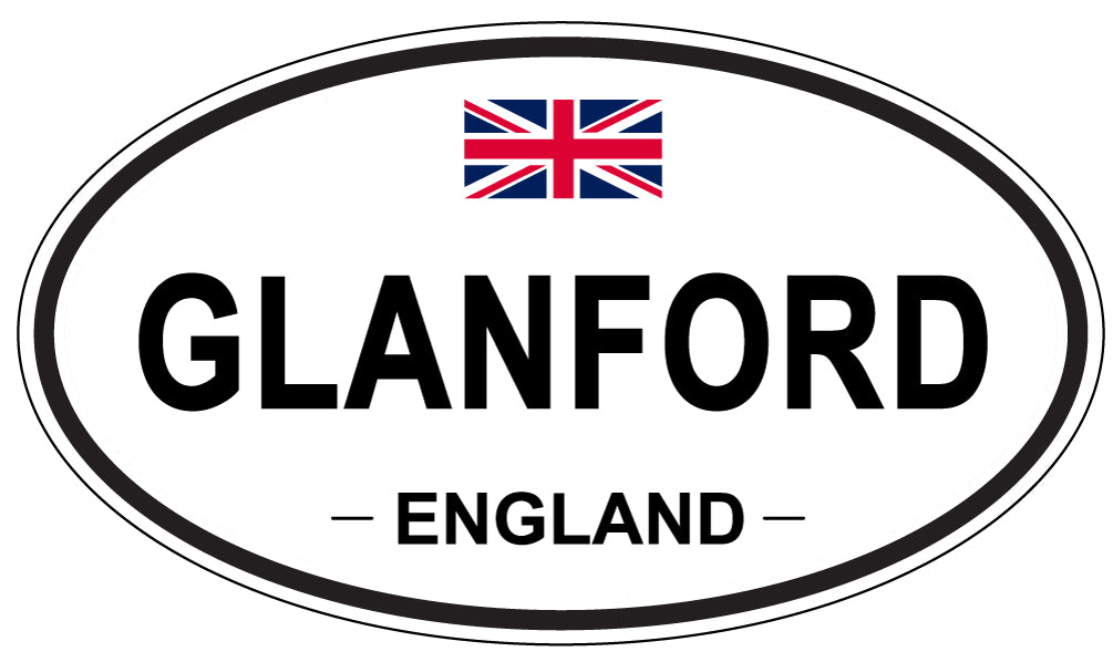 GLANFORD, ENGLAND - Oval Sticker