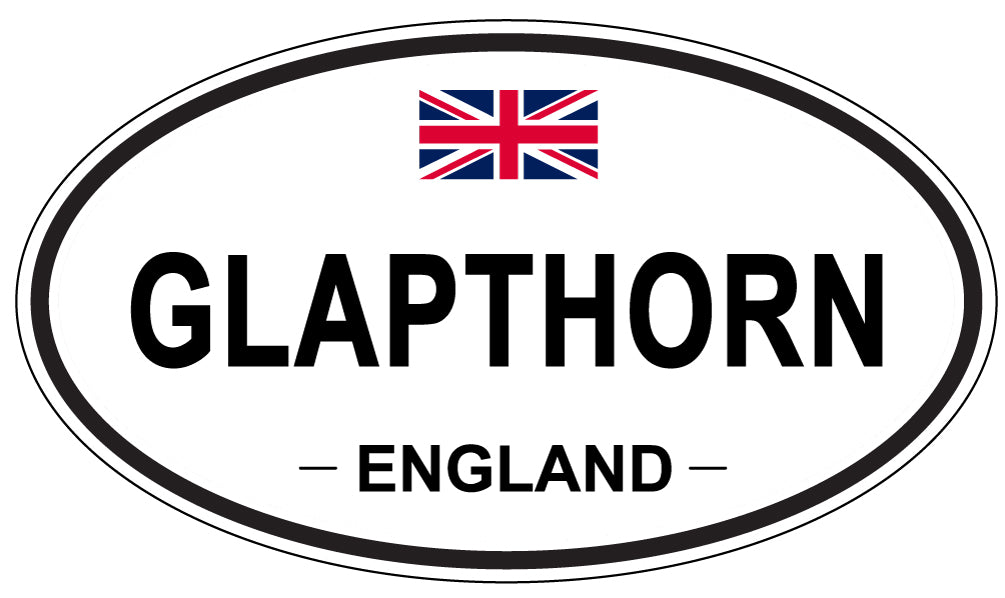 GLAPTHORN, ENGLAND - Oval Sticker