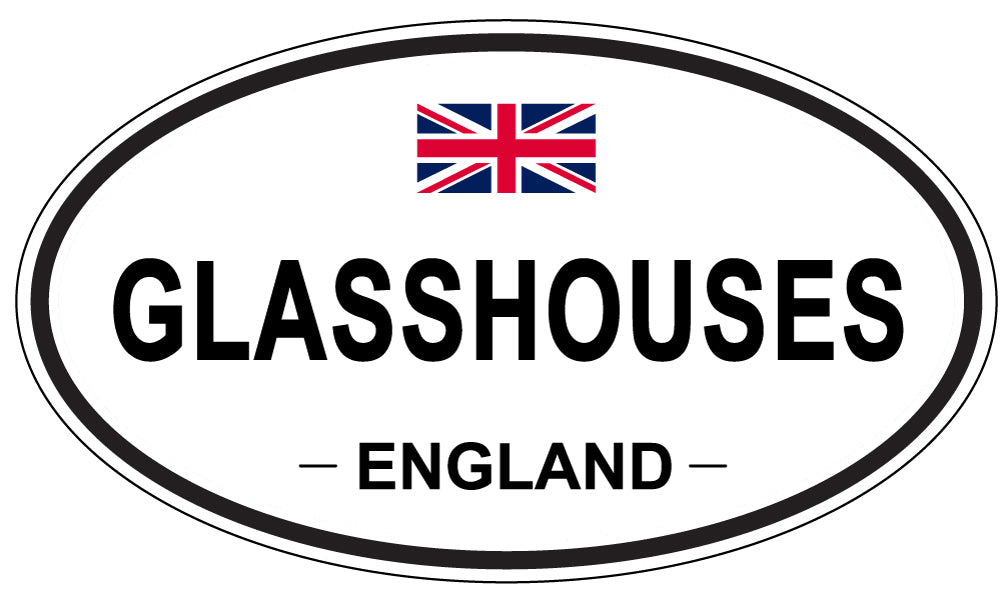 GLASSHOUSES, England - Oval Magnet