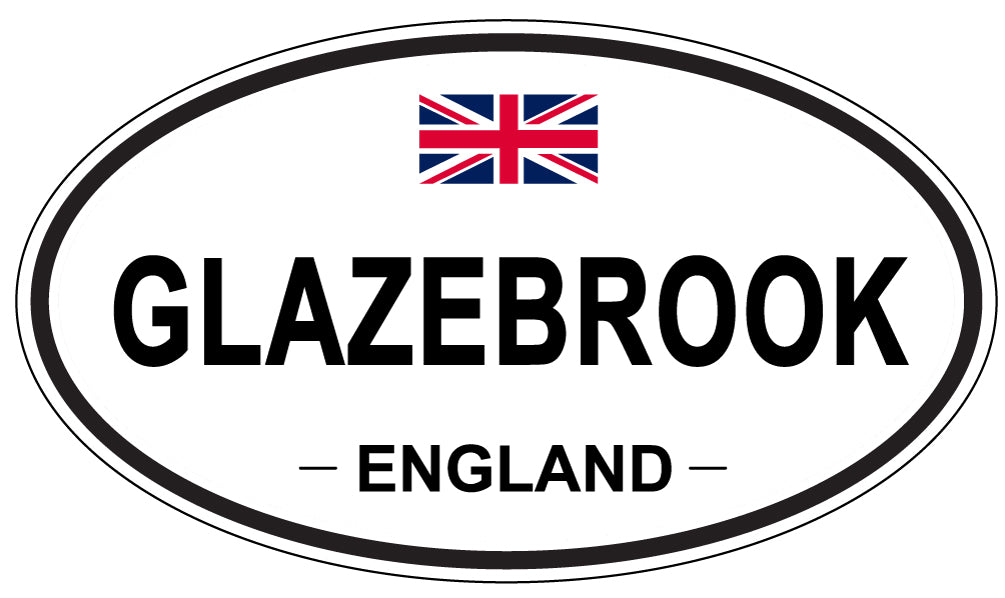 GLAZEBROOK, ENGLAND - Oval Sticker