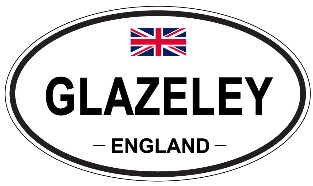GLAZELEY, ENGLAND - Oval Sticker