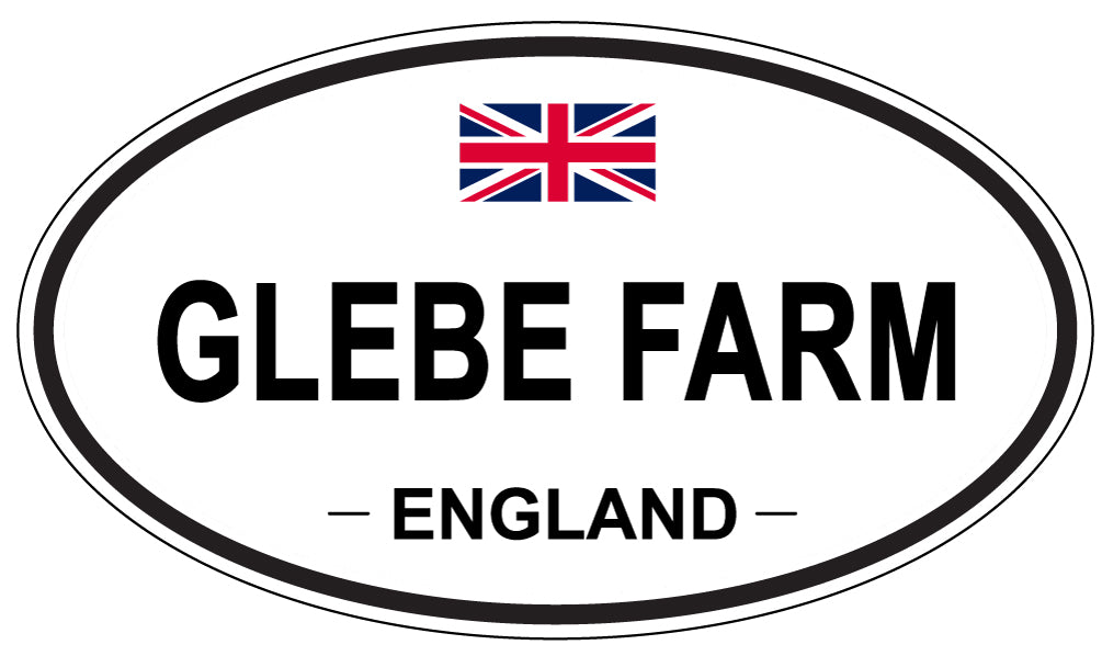 GLEBE FARM, ENGLAND - Oval Sticker