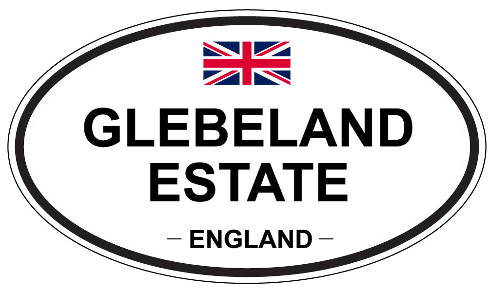GLEBELAND ESTATE, ENGLAND - Oval Sticker