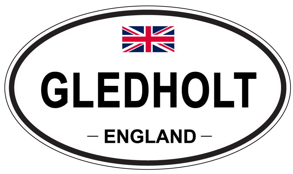 GLEDHOLT, ENGLAND - Oval Sticker