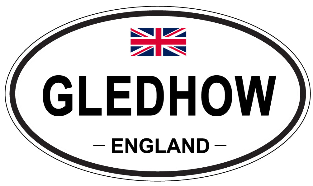 GLEDHOW, ENGLAND - Oval Sticker