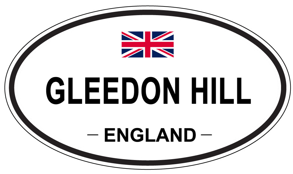 GLEEDON HILL, ENGLAND - Oval Sticker