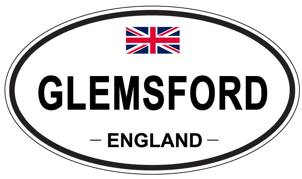 GLEMSFORD, ENGLAND - Oval Sticker