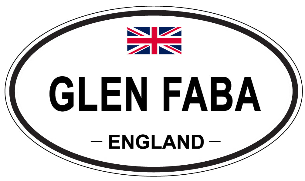 GLEN FABA, ENGLAND - Oval Sticker