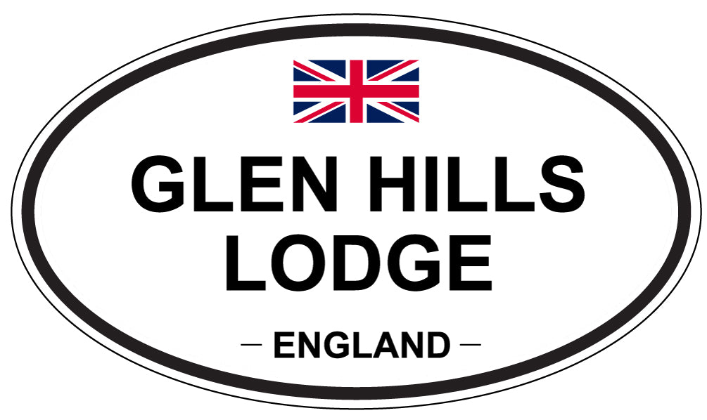 GLEN HILLS LODGE, England - Oval Magnet