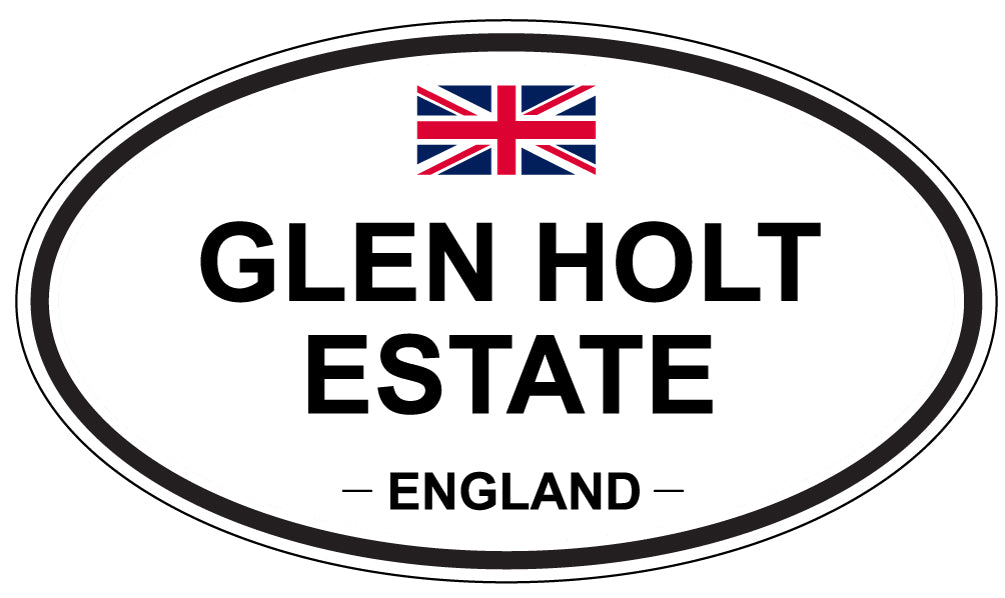 GLEN HOLT ESTATE, ENGLAND - Oval Sticker
