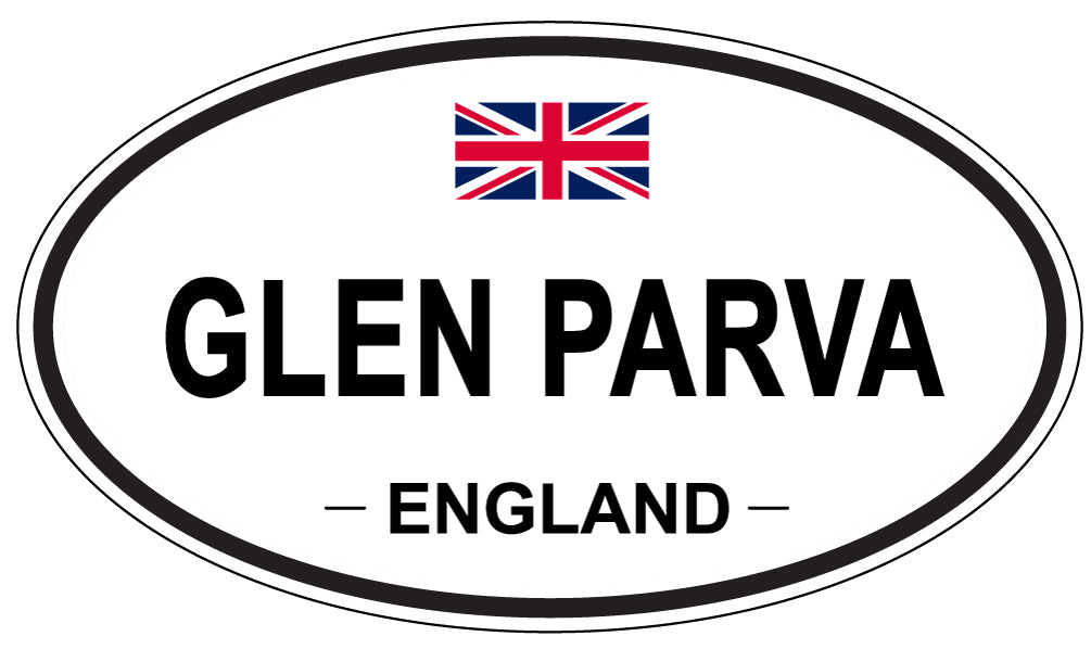 GLEN PARVA, ENGLAND - Oval Sticker