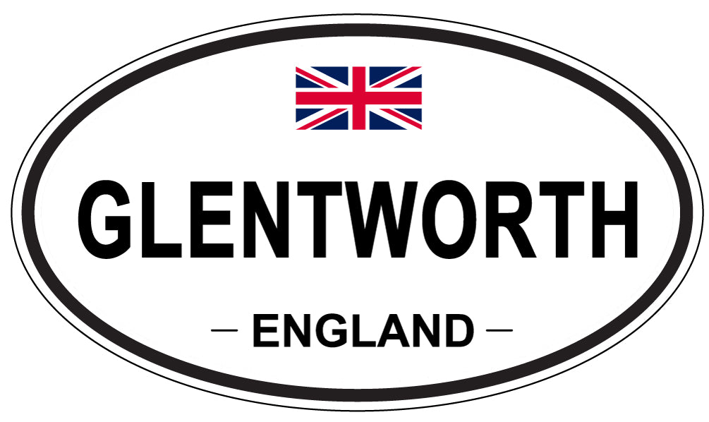 GLENTWORTH, ENGLAND - Oval Sticker