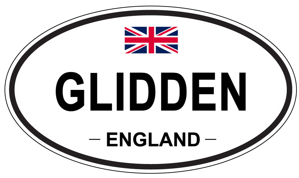GLIDDEN, ENGLAND - Oval Sticker