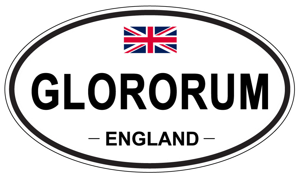 GLORORUM, ENGLAND - Oval Sticker