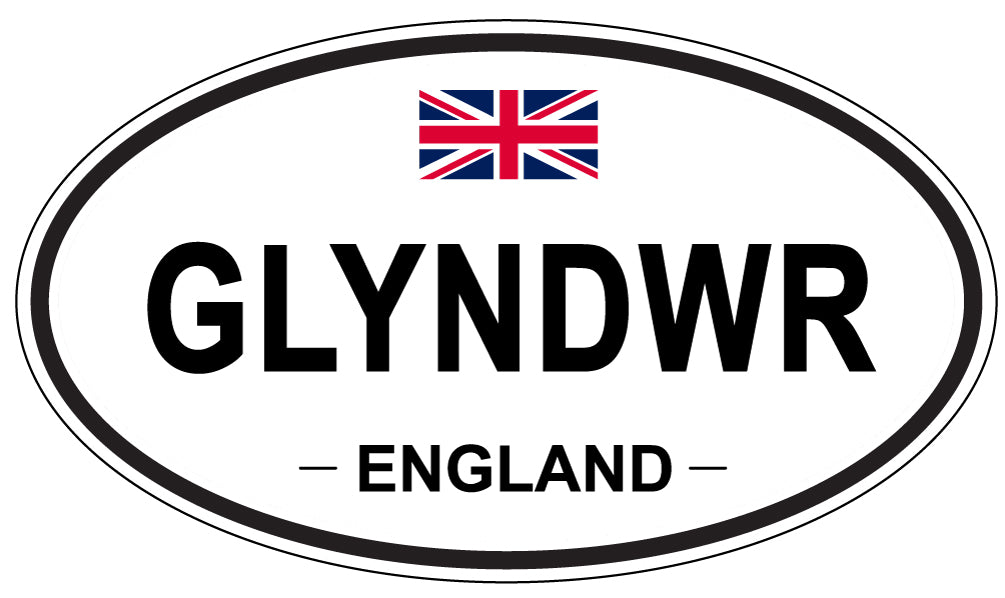 GLYNDWR, ENGLAND - Oval Sticker