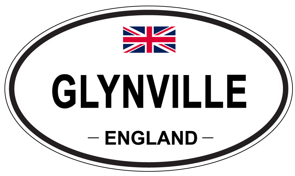 GLYNVILLE, ENGLAND - Oval Sticker
